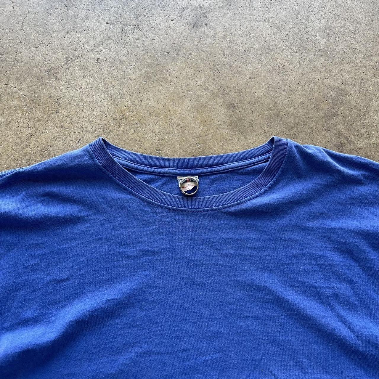 Men's Vintage Blue Jerzees blank Heavyweight Long-sleeve Size XXL
