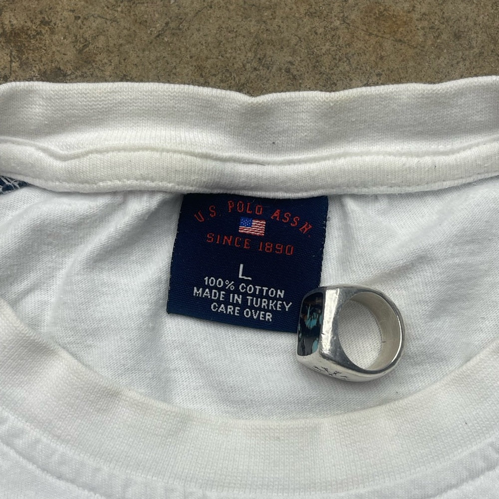 Mens Vintage U.S. Polo assn Short sleeved embroidered t-shirt Size Large