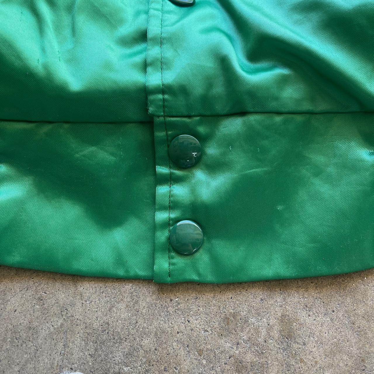 Men's Vintage 80s Minnesota North Stars Satin Bomber Jacket Size Large