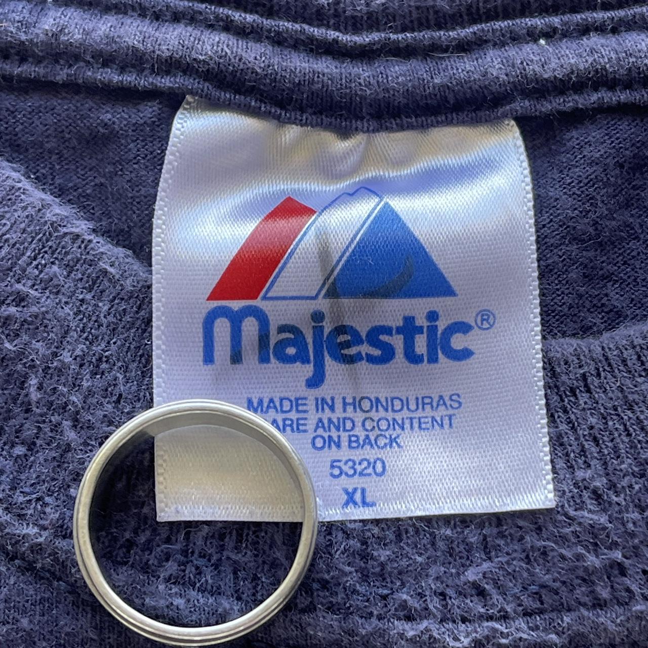 Men's Vintage Navy Majestic blank Heavyweight Tshirt Size XL