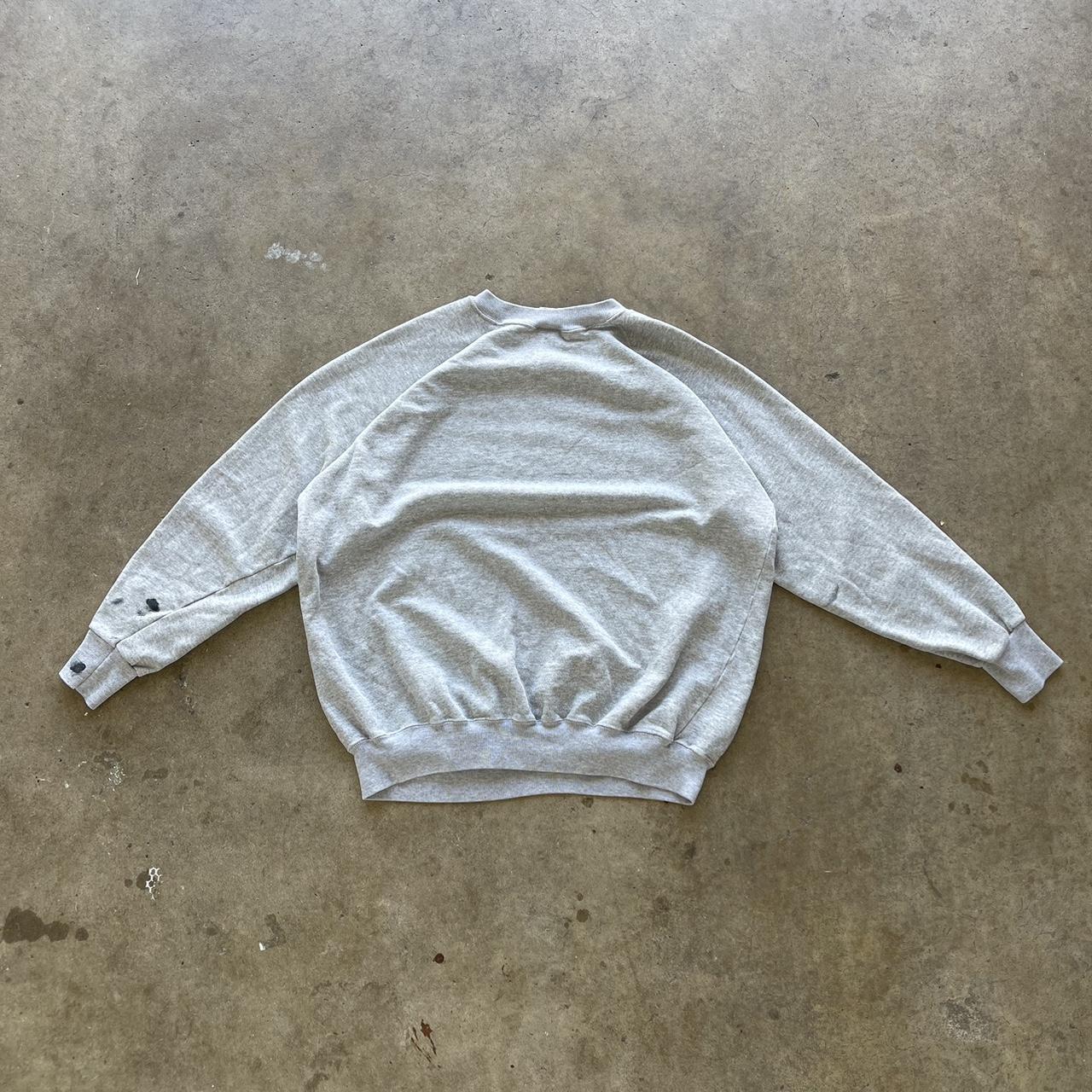 Men's Vintage 80s Grey Hanes blank Heavyweight crewneck Size XL