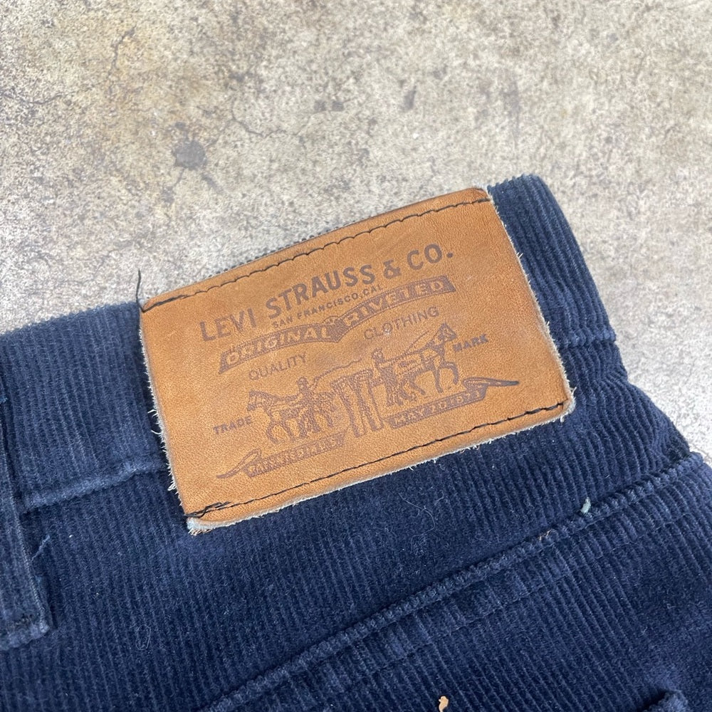Vintage 90s Men's Levi's Navy Blue Corduroy Pants Size 34x32