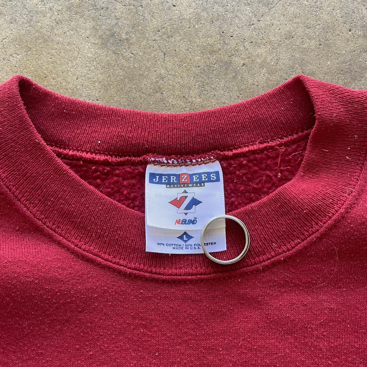 Vintage Jerzees dark red blank crewneck size Large