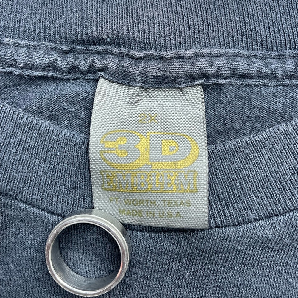 Vintage 1991 Harley Davidson 3D emblem Wolf T-shirt Size 2XL
