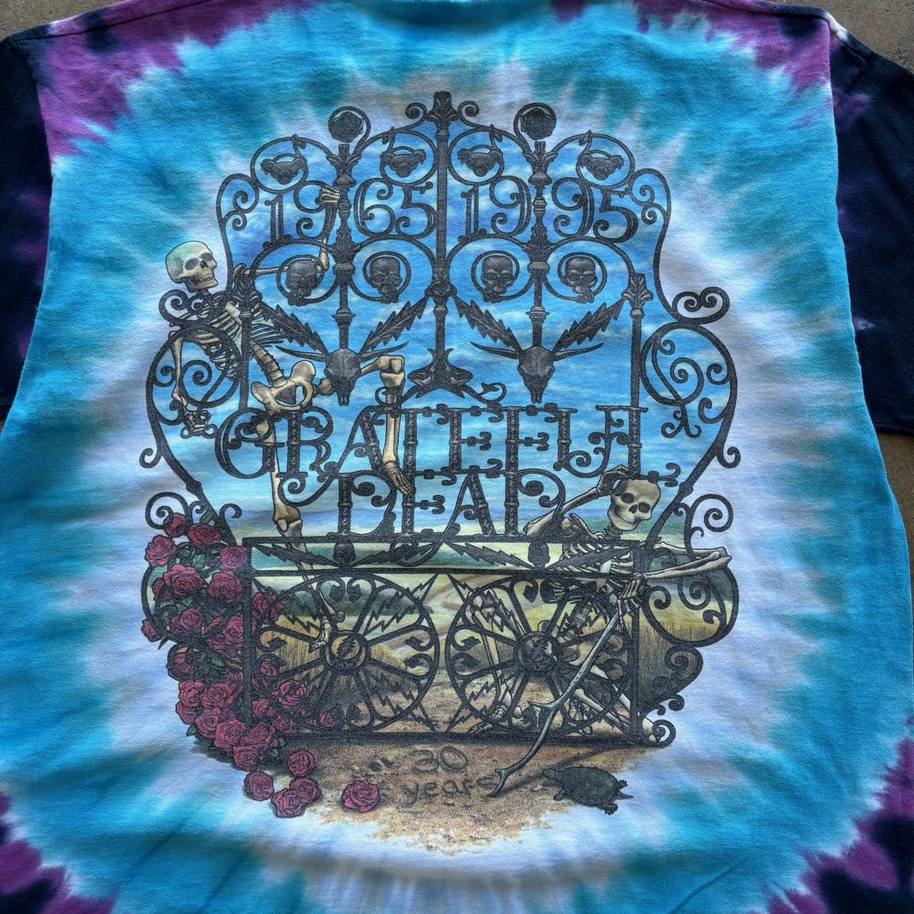 Vintage 1995 Grateful Dead 30th Anniversary Liquid Blue T-shirt Size XL