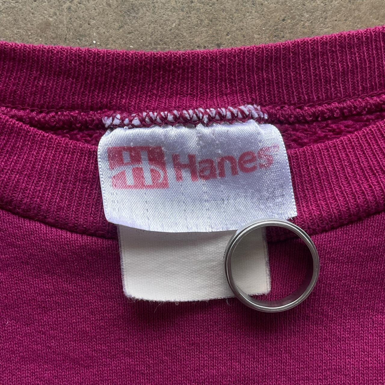 Pink Blank Vintage 80s Hanes Crewneck Size Medium