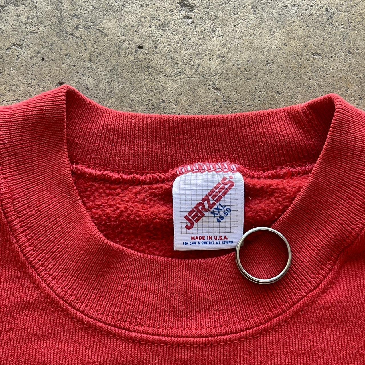 Vintage Jerzees 80s stitch Blank red crewneck size XXL