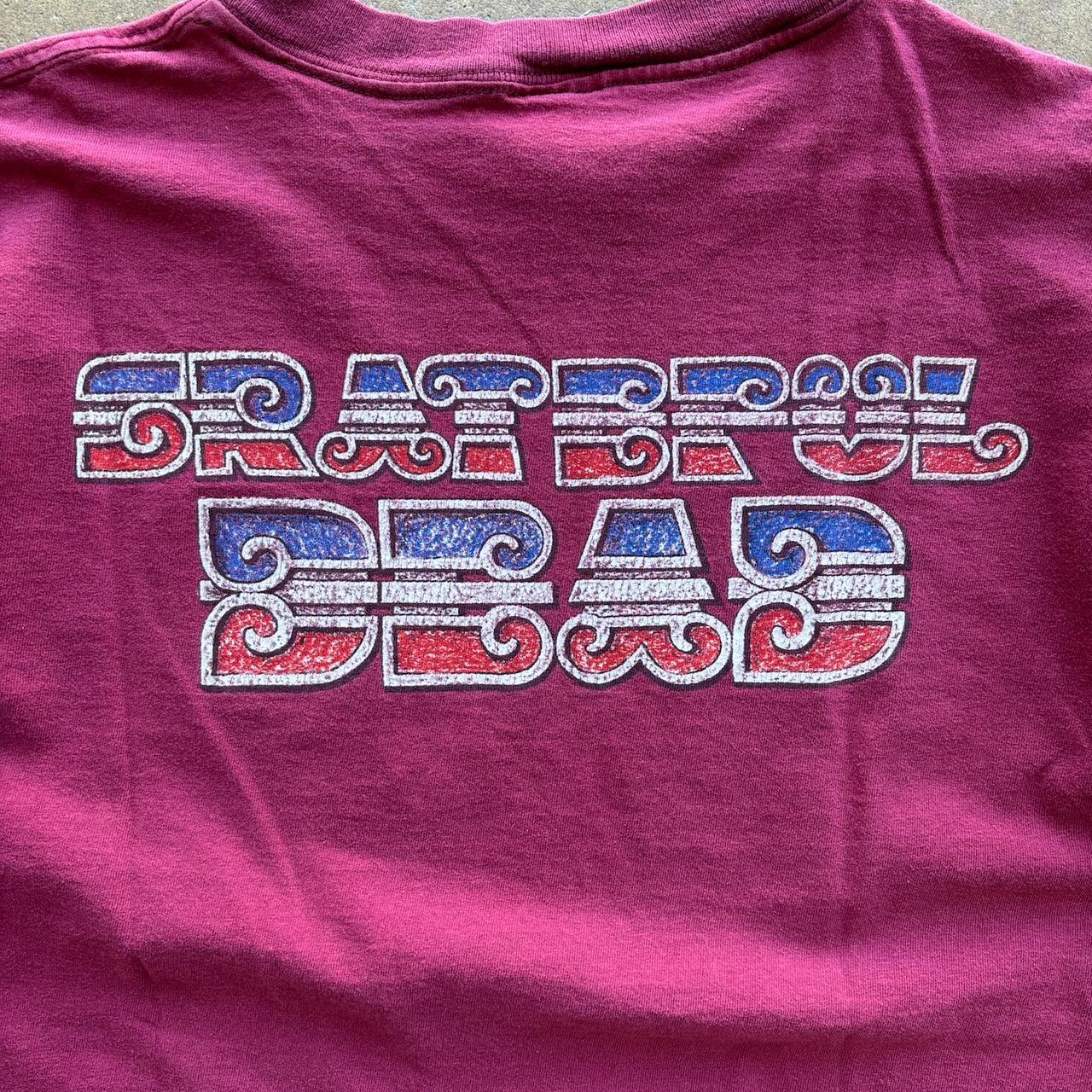 Grateful Dead Vintage 1994 GDM Aztec Mayan Stone Oneita T-Shirt Maroon Size Large