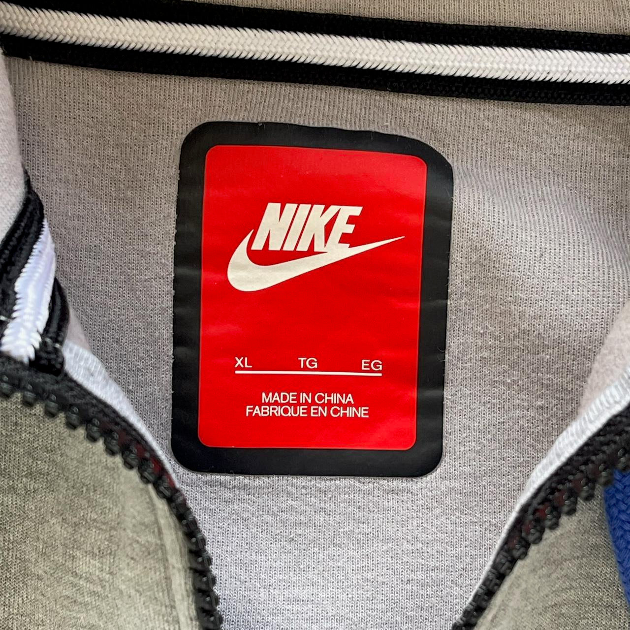 Grey Nike tech hoodie With blue strings Size XL