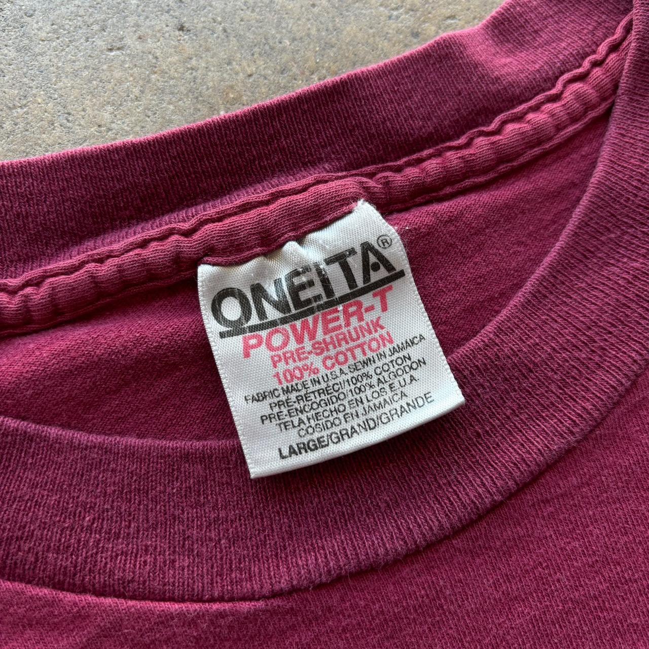 Grateful Dead Vintage 1994 GDM Aztec Mayan Stone Oneita T-Shirt Maroon Size Large