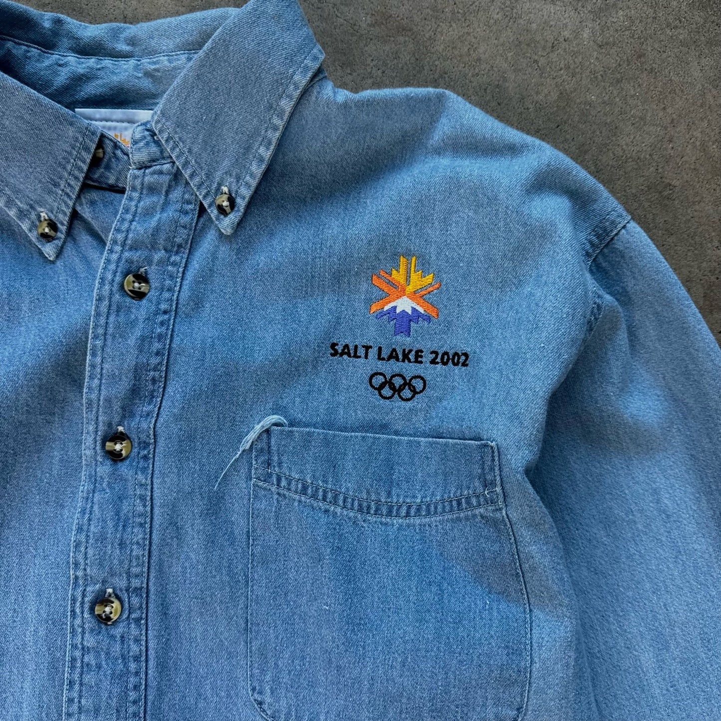 2002 SLC Olympic Denim Button up