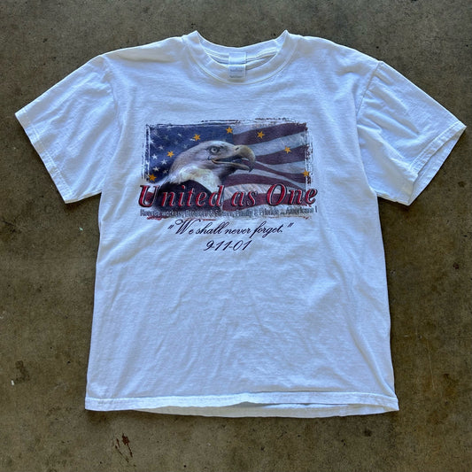 Vintage 9/11 Never forget tshirt 2 sizes Large and XL