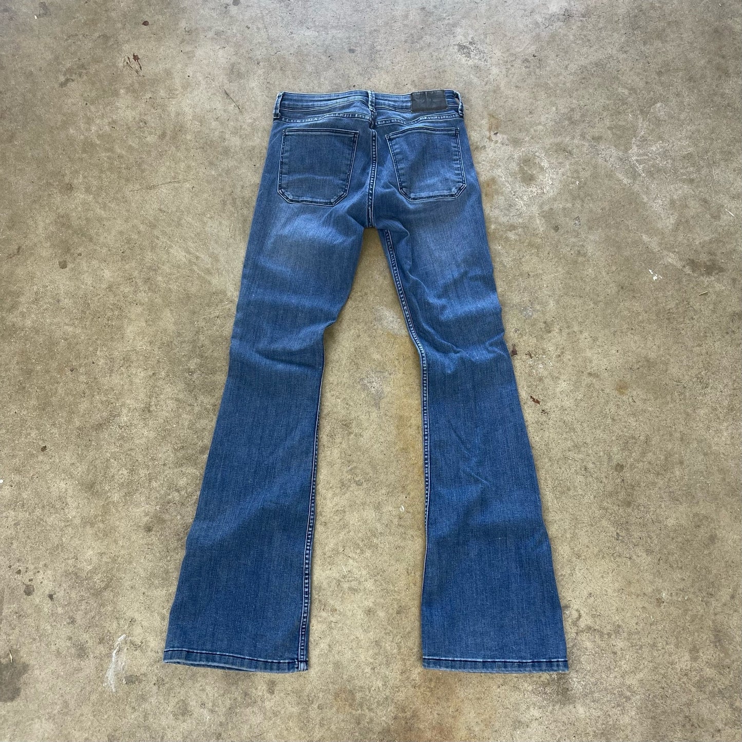 Flare Denim Jeans With a Great Wash