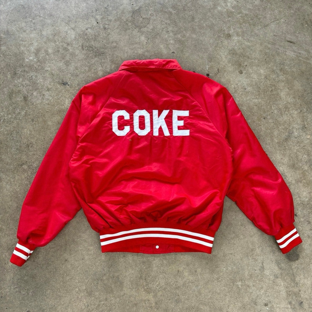 Coca Cola Embroidered Bomber Jacket Early 90's Size XL