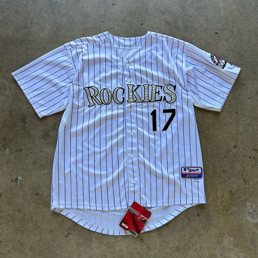 Vintage NWT Authentic Majestic Todd Helton Colorado Rockies Jersey Size 54 Stitched