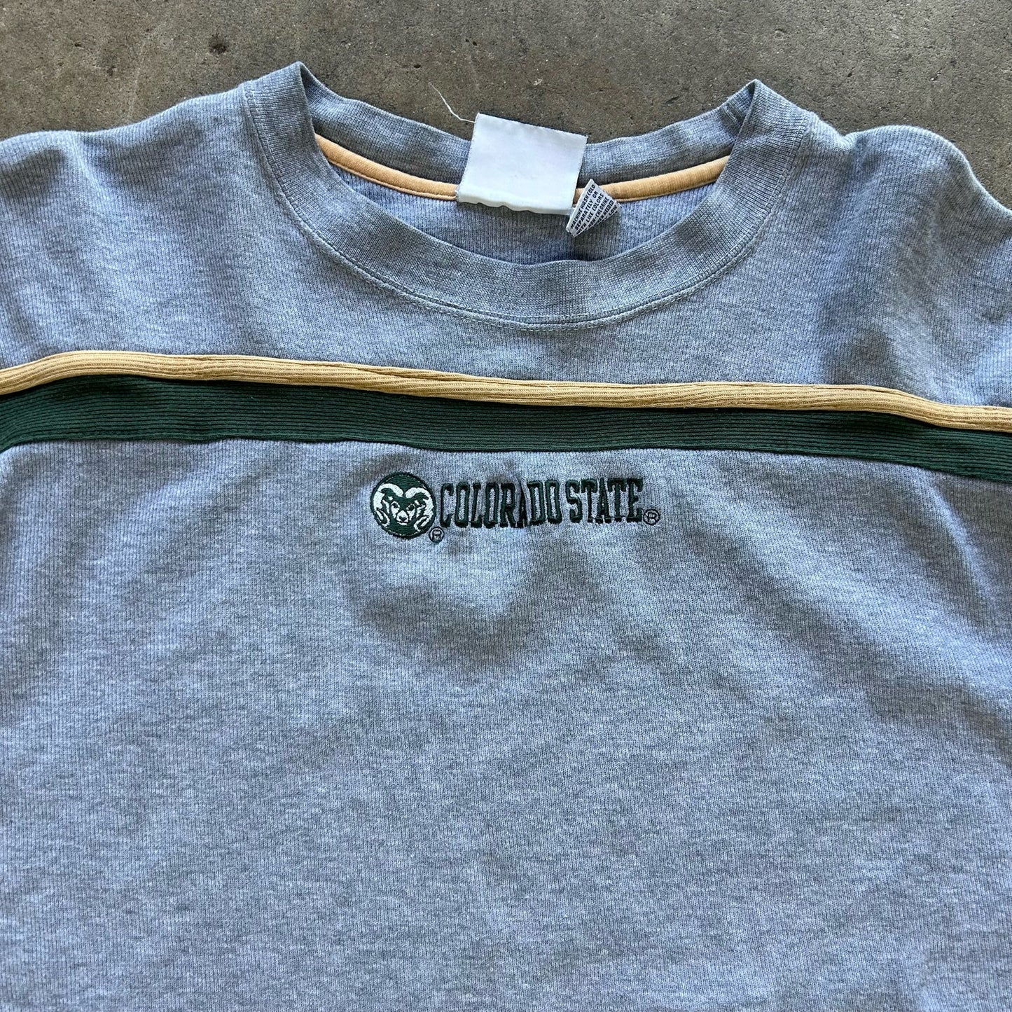 Vintage 90s CSU Rams XXL Longsleeve Stripes down the arm