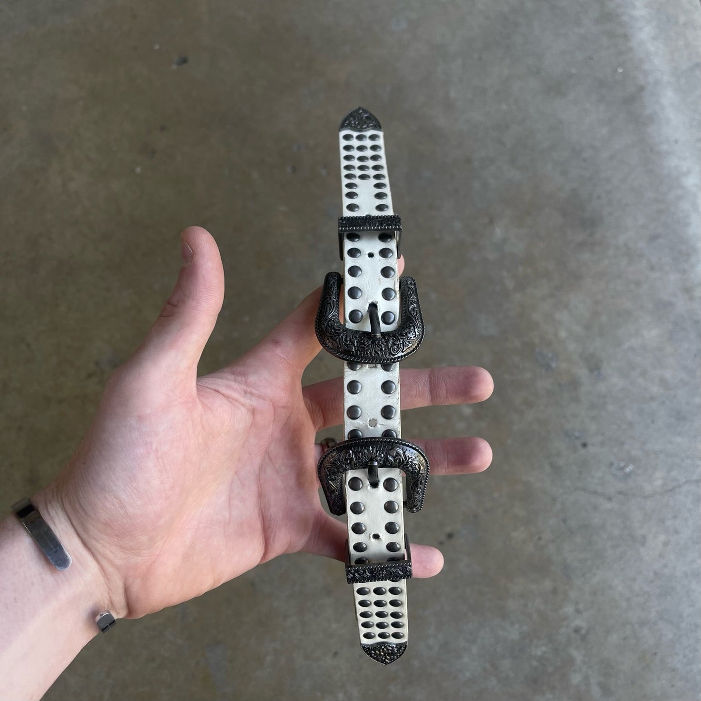 Cool Double Buckle Belt With Very Cool Studs