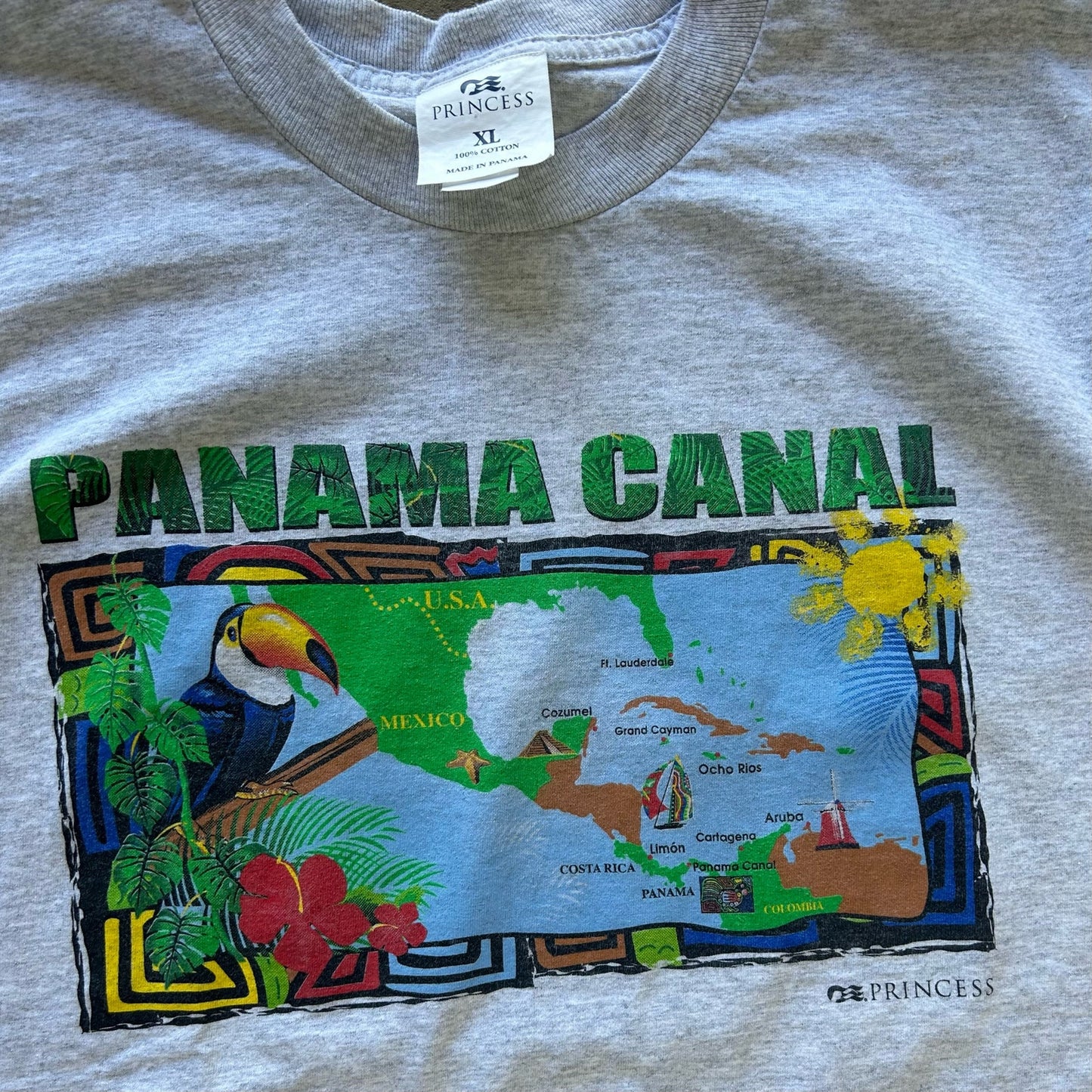 Vintage Single Stitch Panama Canal tshirt Size Large