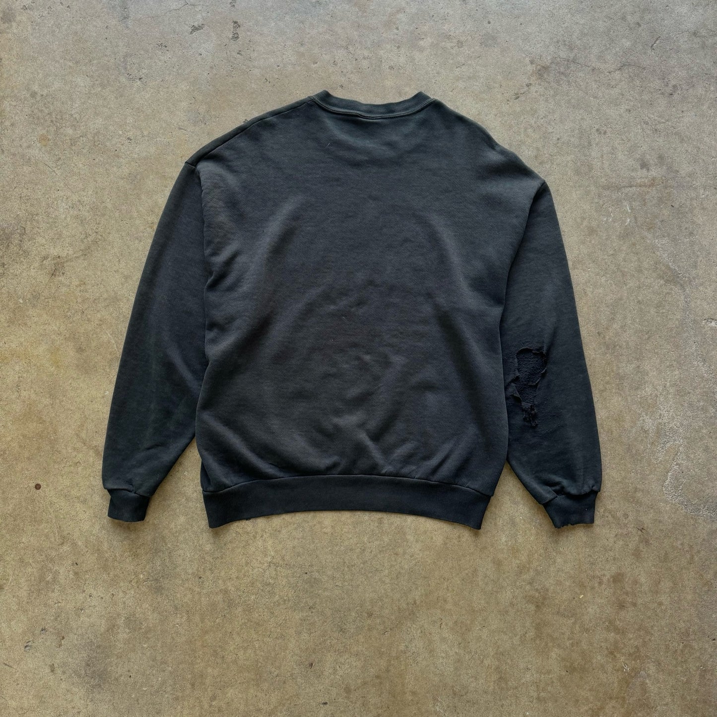 Columbia College of Chicago faded black crewneck