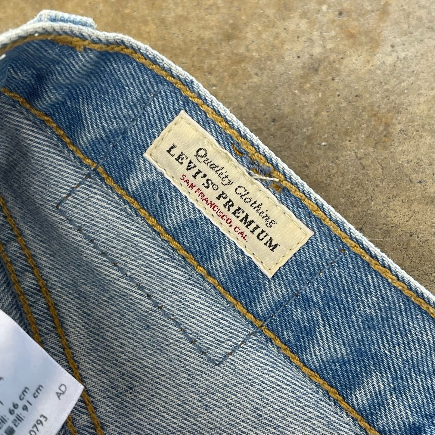 Levis 505 Cut Off Jorts With a Great Washed Denim