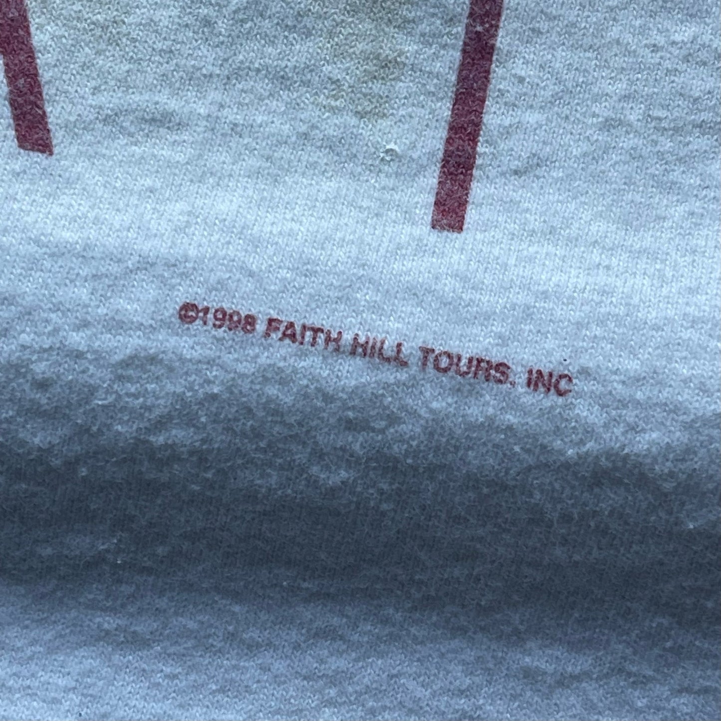 Vintage Faith Hill 1998 Country Music Tour Shirt Men’s Tultex White