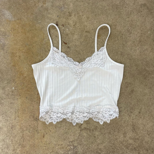 White Lace Crop-Top