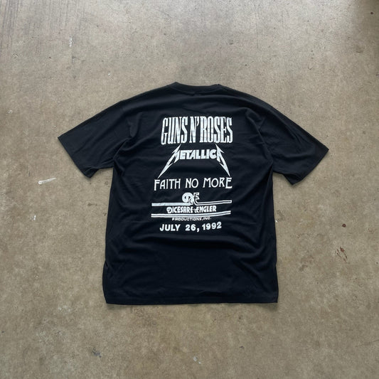 Metallica x Guns n Roses 1992 Faith no More Catering Staff T-shirt size XL