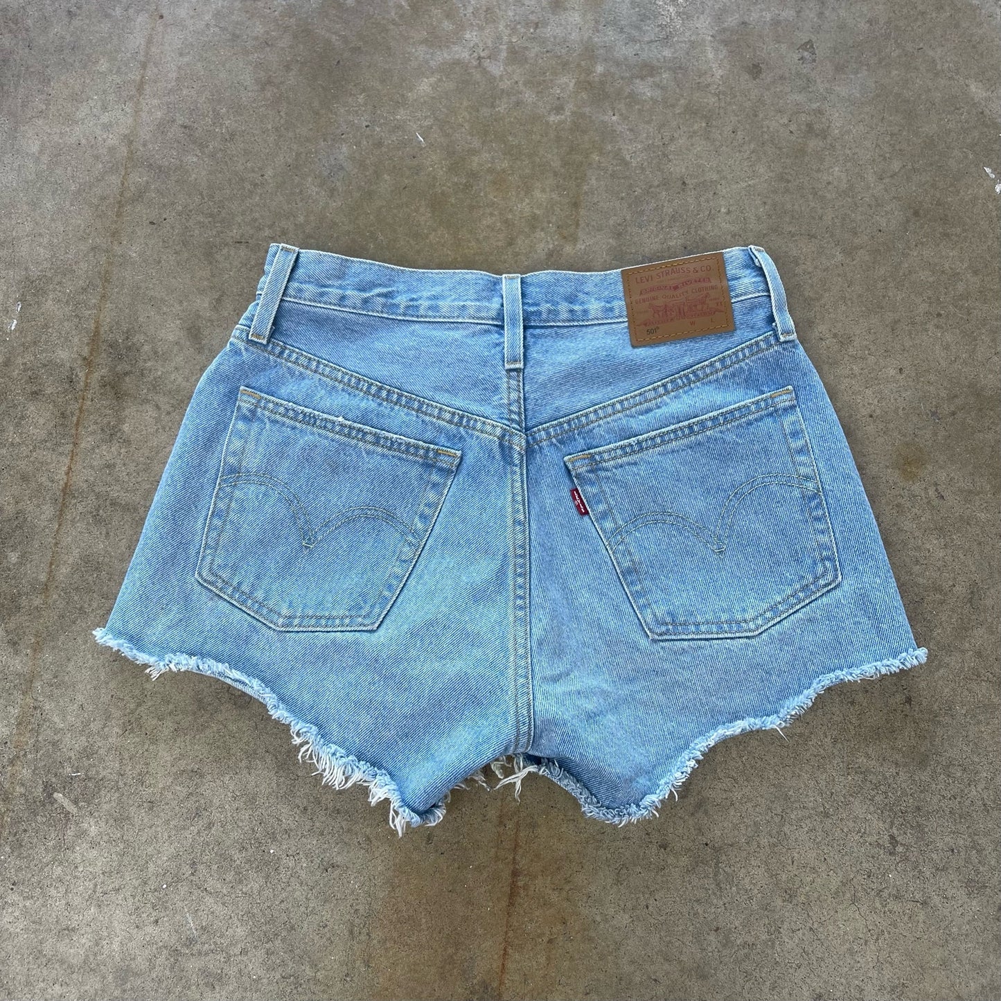 Levis 505 Cut Off Jorts With a Great Washed Denim