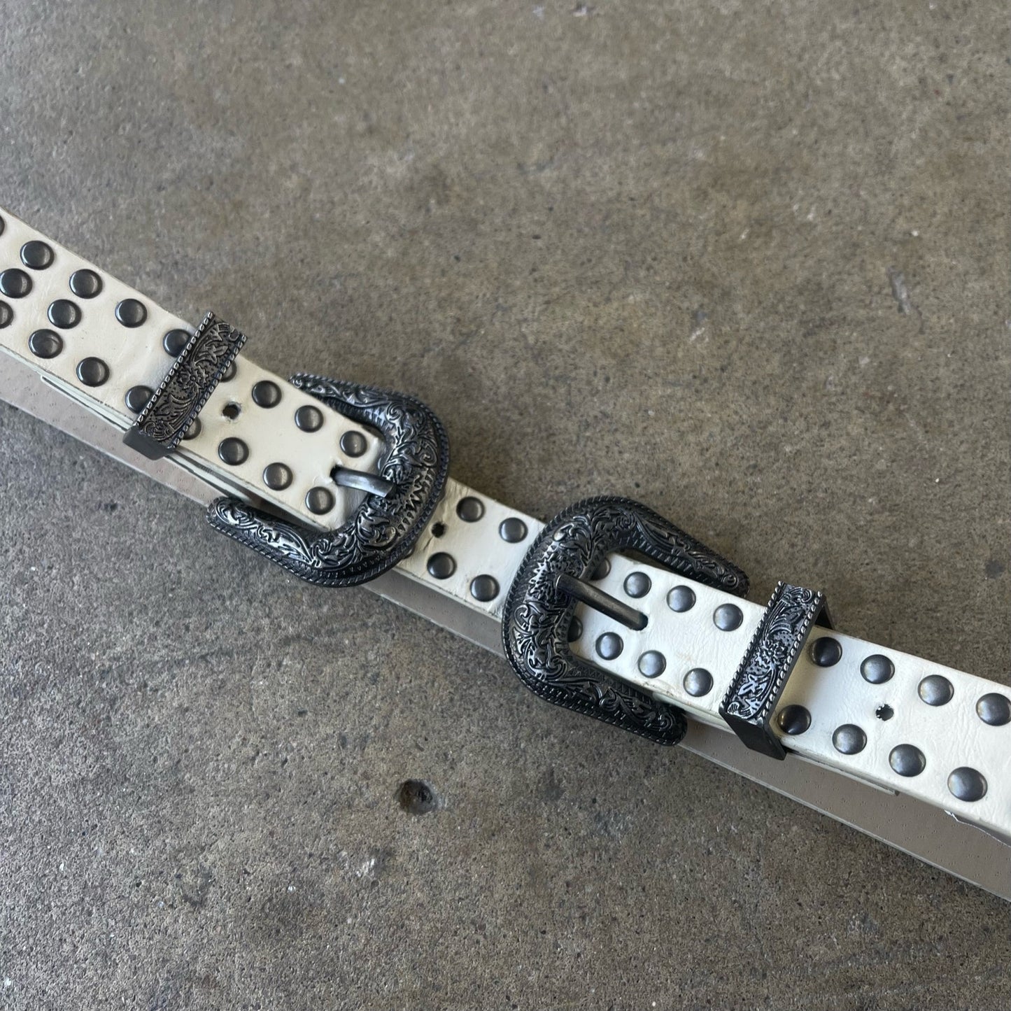 Cool Double Buckle Belt With Very Cool Studs