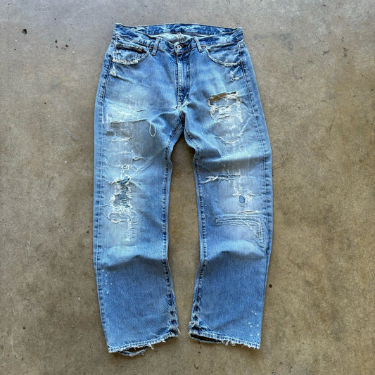 Vintage 90's Ralph Lauren Distressed light was jeans size 34x32