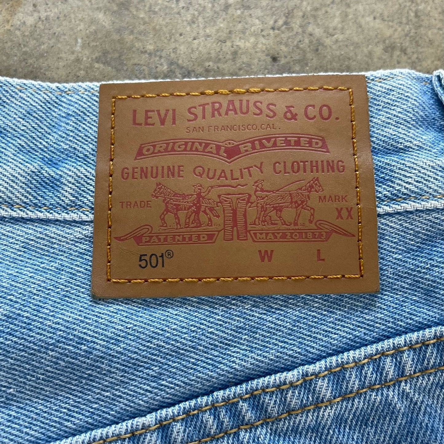 Levis 505 Cut Off Jorts With a Great Washed Denim