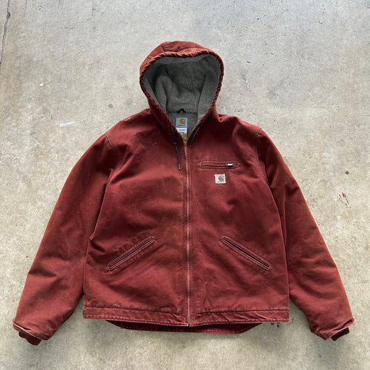 Carhartt Sherpa lined hoodie workwear jacket size XL
