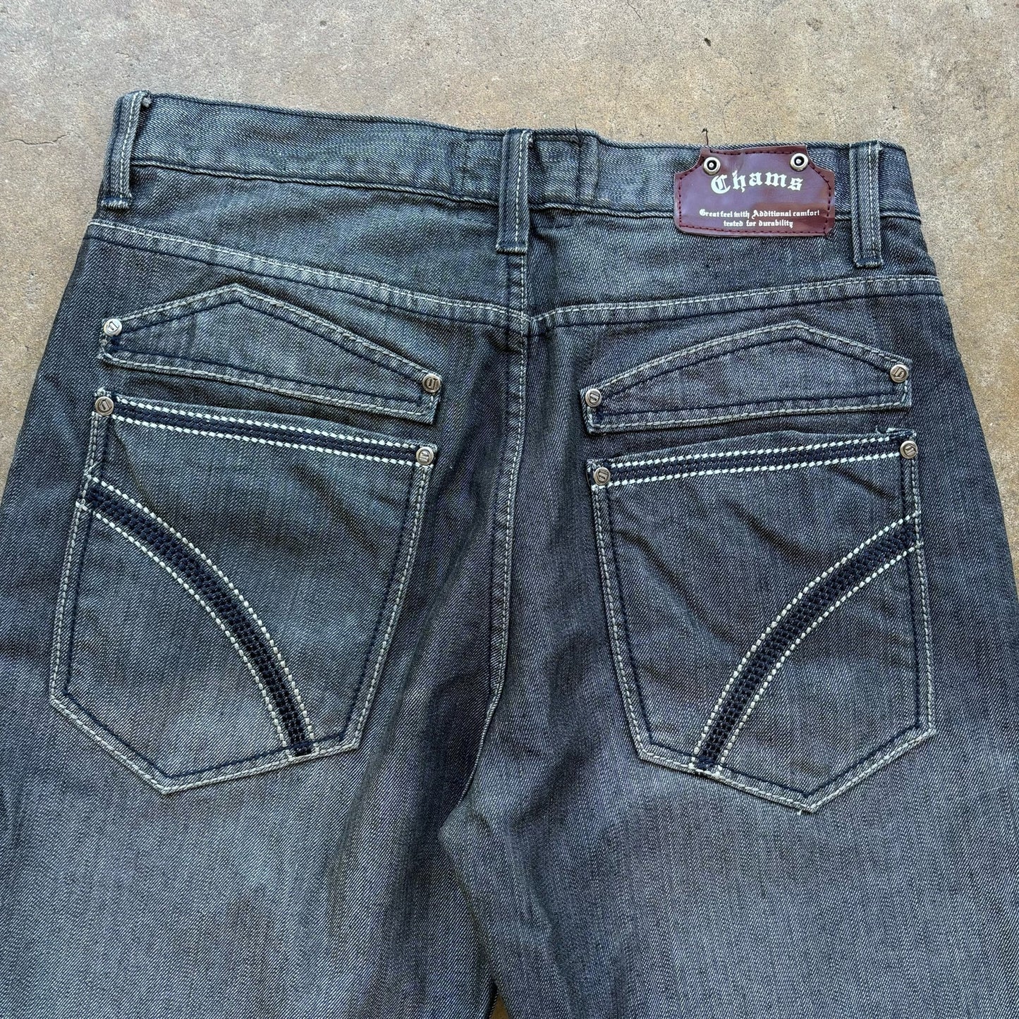 Chams Black gothic Jeans Size 32x32