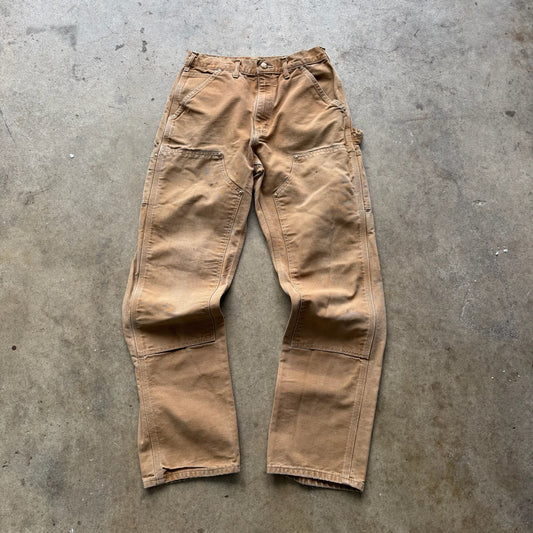 Carhartt tan double knee made in USA pants Size 32x32