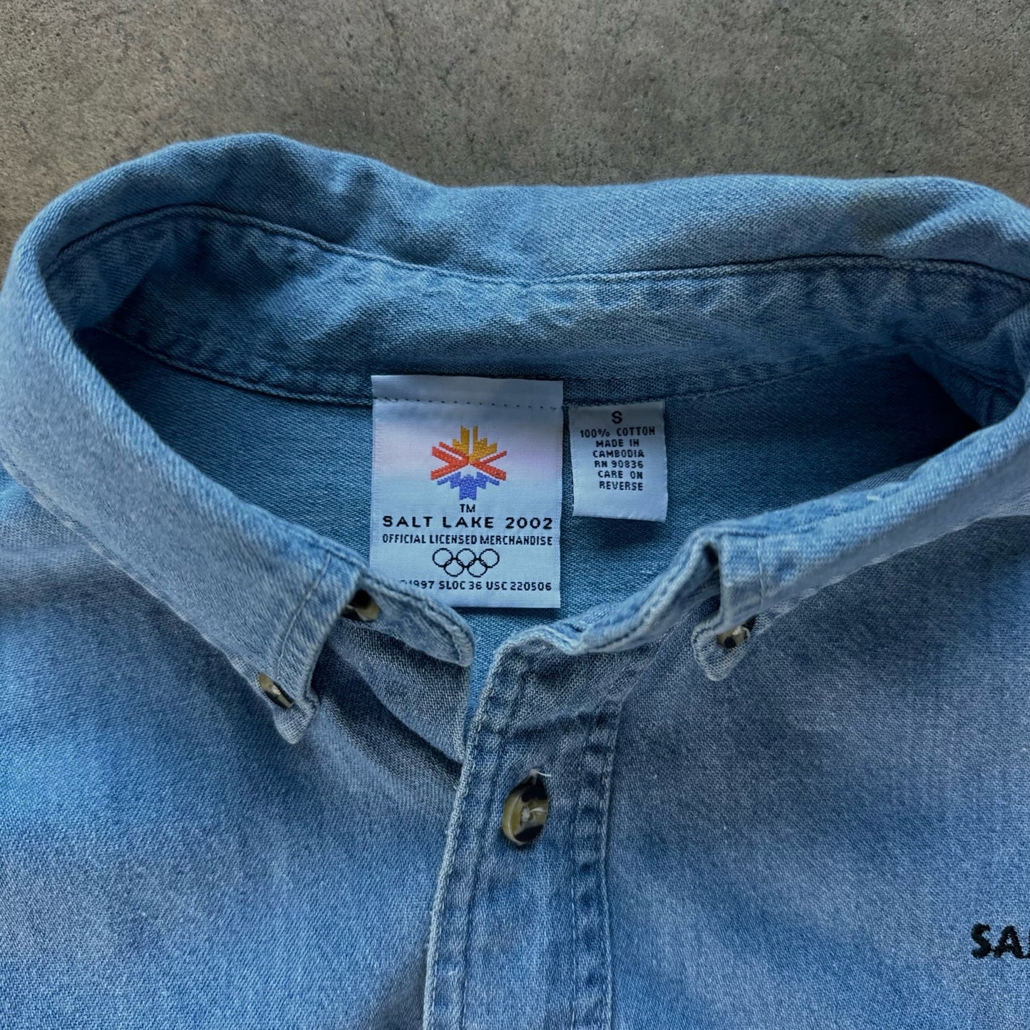 2002 SLC Olympic Denim Button up