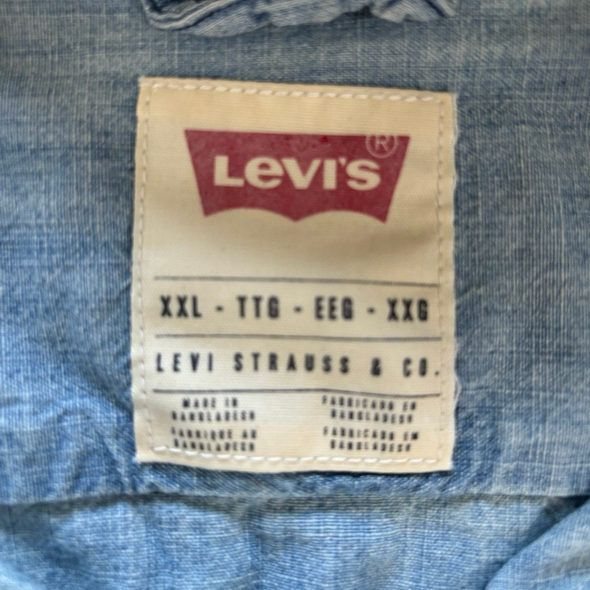 Levi's denim Washed Button-up Shirt Size XXL