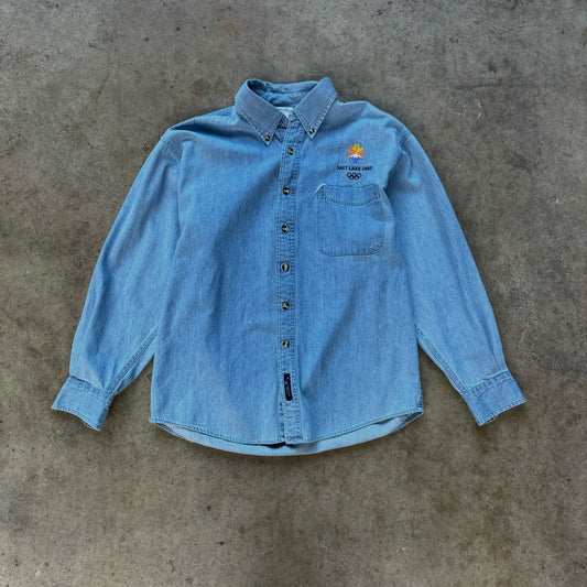 2002 SLC Olympic Denim Button up