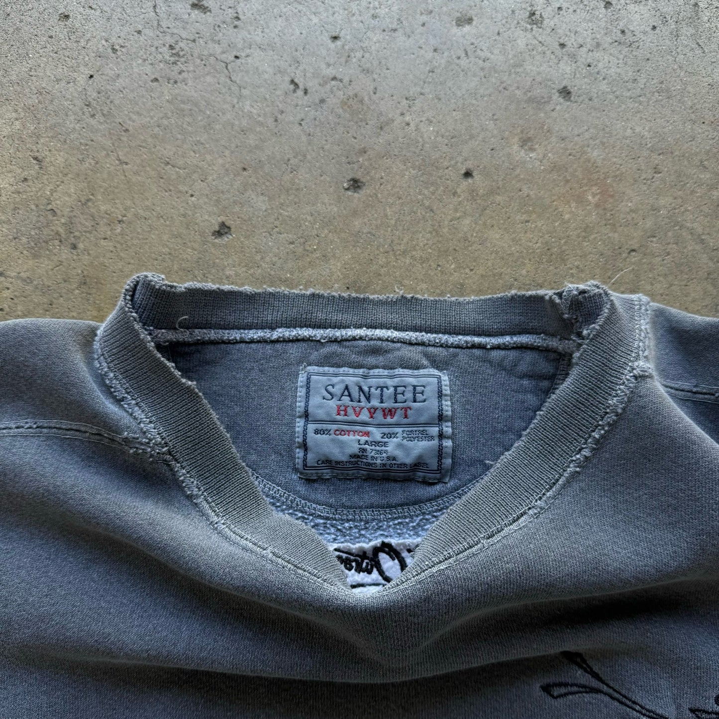 Santee Heavy Weight Thrashed Faded Crewneck