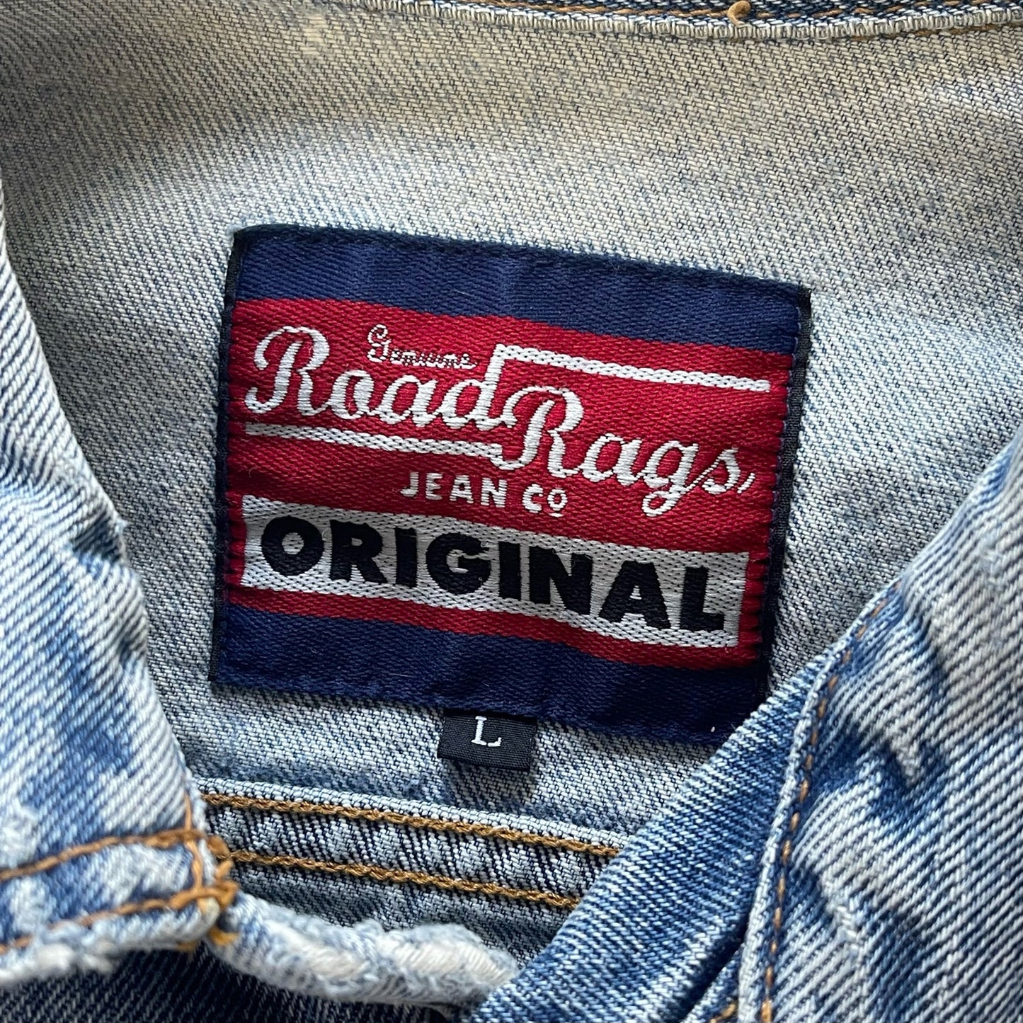 Vintage Road Rags Jeans Co. Thrashed Denim Jacket