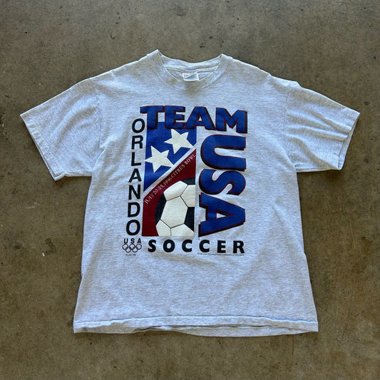 Vintage Hanes Single stitch team USA Soccer Orlando Size Large