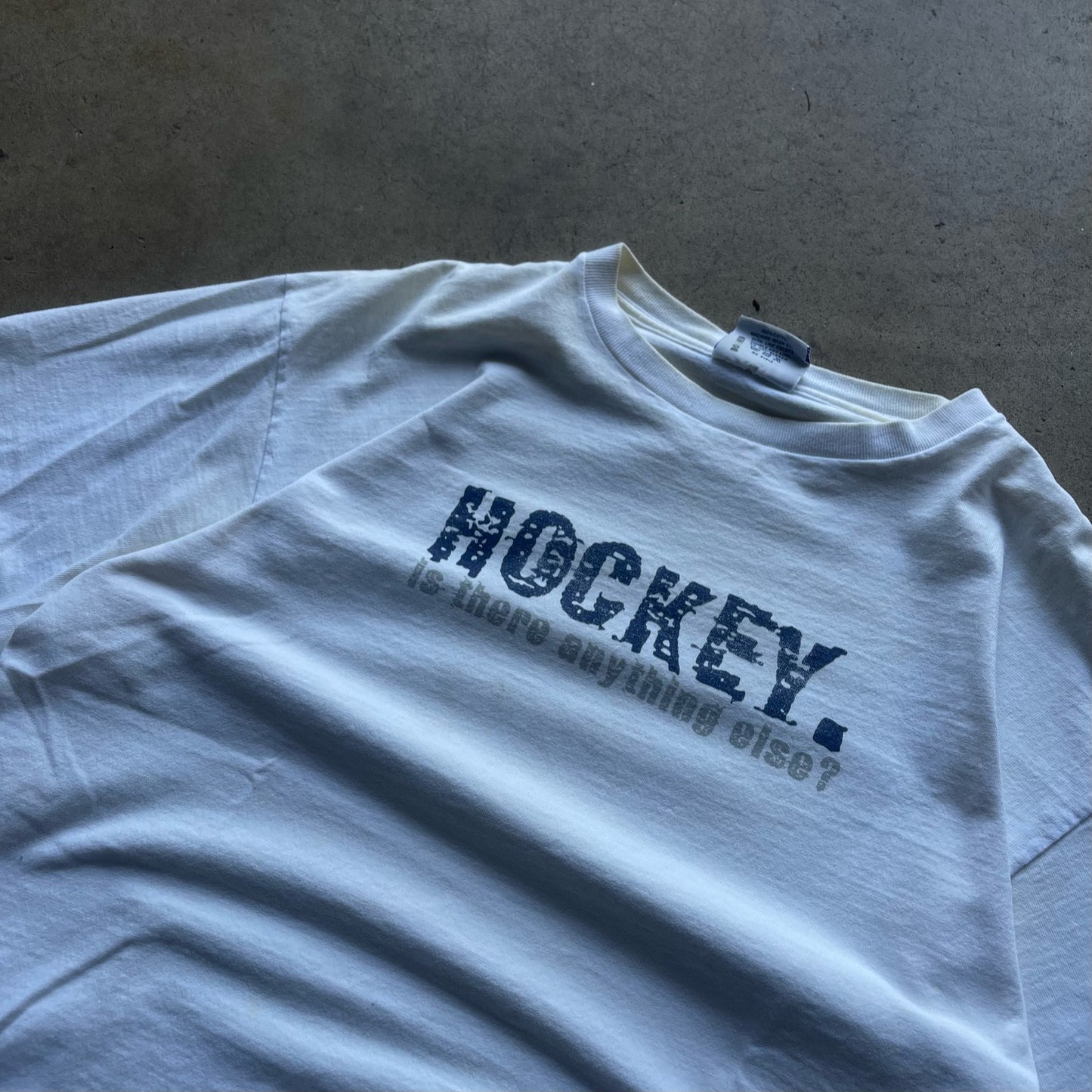 Vintage Hockey Graphic Tee Front and Back