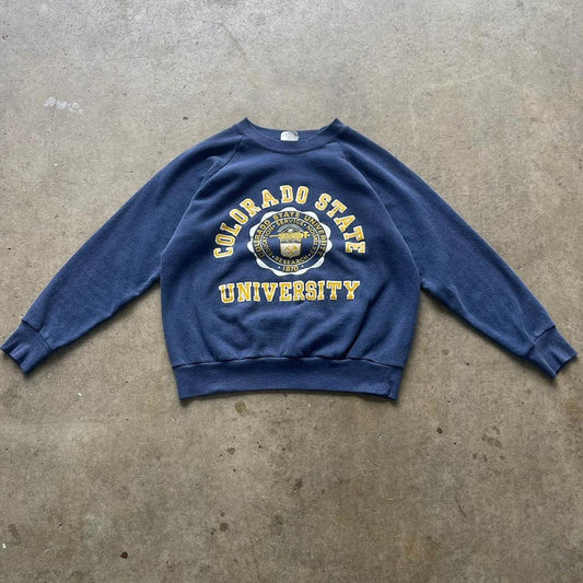 Men's Vintage 80's Colorado State University Crewneck Size Large