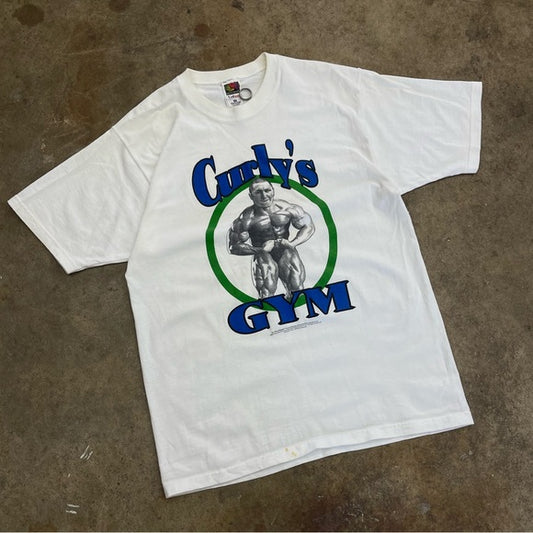 Men’s Vintage The three Stooges Curly’s Gym T-shirt Size Medium