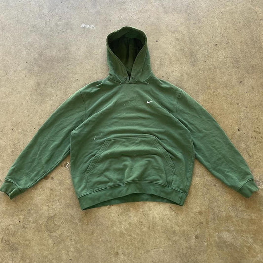 Vintage Nike Forest Green Hoodie Large Grey tag Size XL