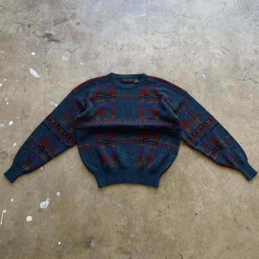 Vintage Michael Gerard Crazy designed sweater Size Medium