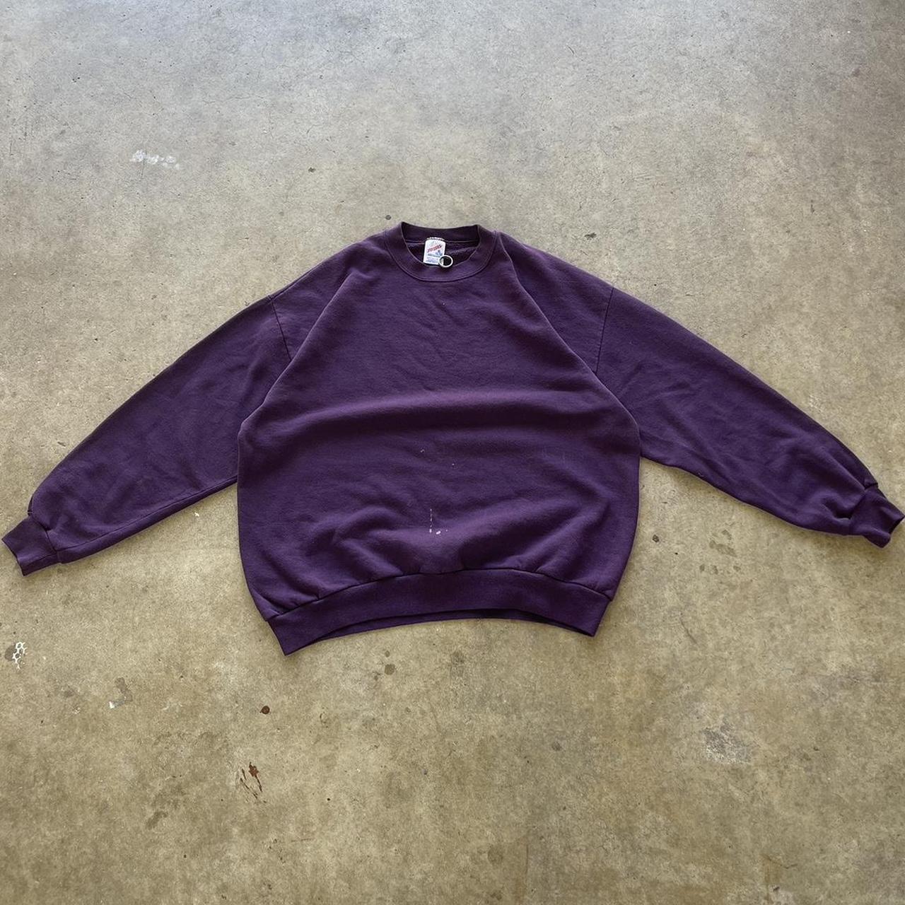 Men's Vintage Purple Jerzees blank Heavyweight crewneck Size XL