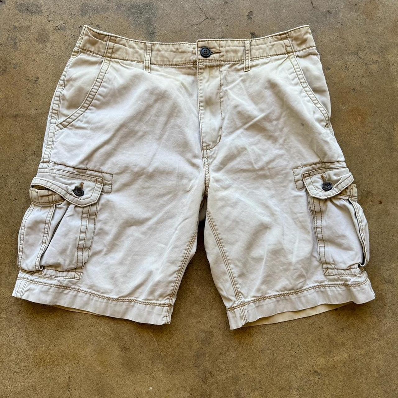 Arizona Jean co Super faded cream cargo shorts size 33