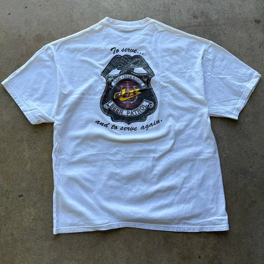 Men's Y2K Beer Patrol T-shirt Size XL