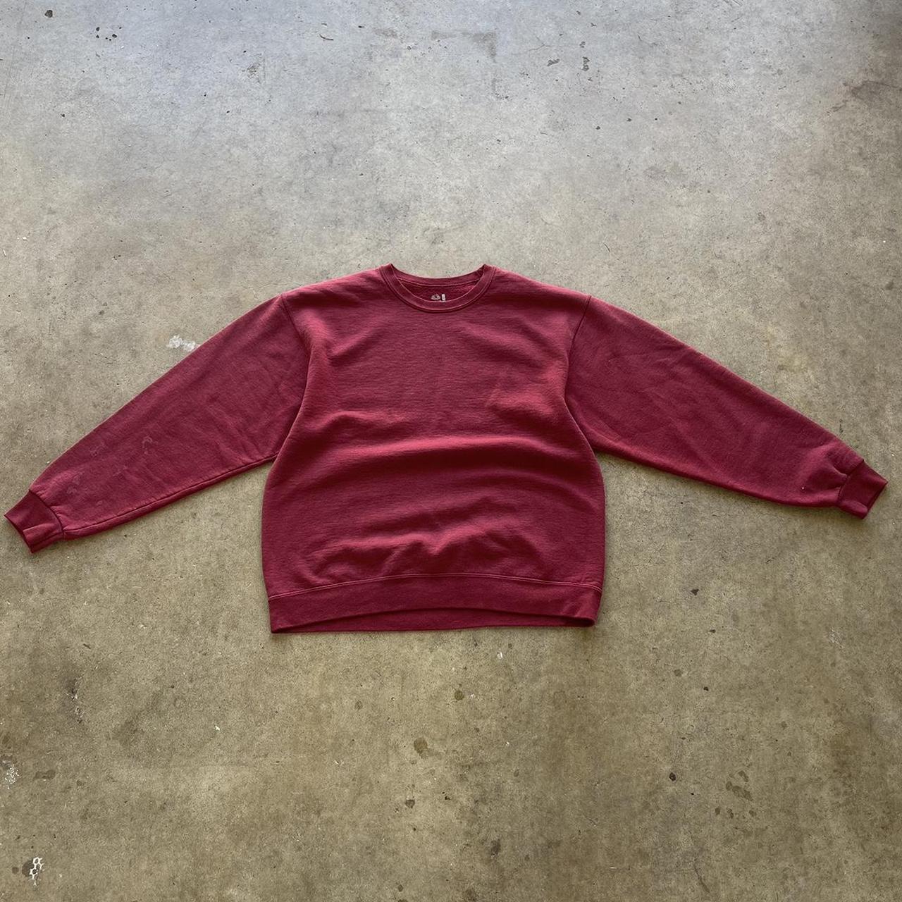 Men's Red Fruit of the loom blank Heavyweight crewneck Size XL