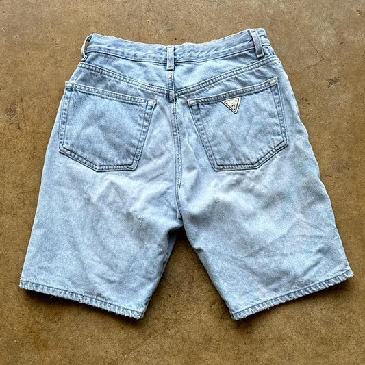 Vintage Guess Jean Shorts Jorts Size W28 Denim Jeans Made In USA 28